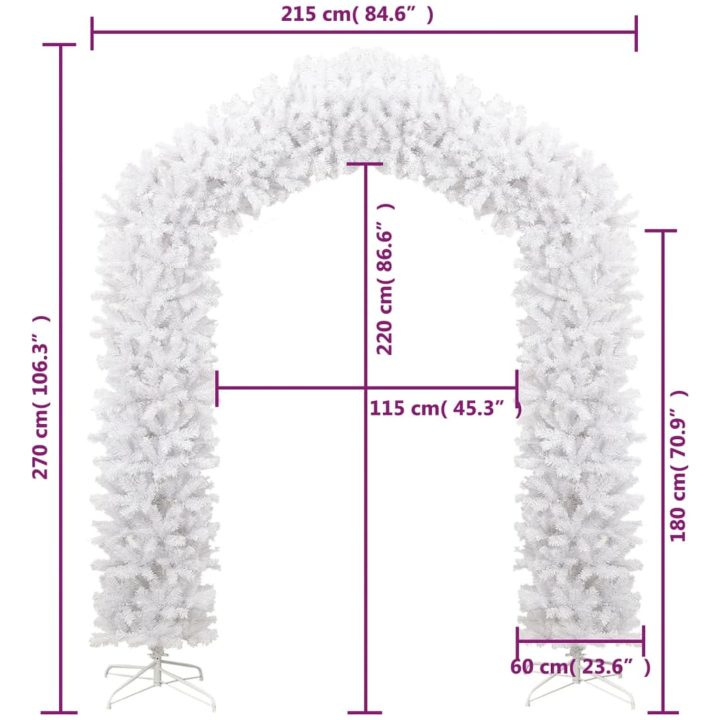 Julgirlang vit 270 cm vidaXL 270 x 215 cm – bild 6