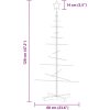 Julgran i metall med träbas svart vidaXL 120 cm – miniatyr 7