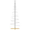 Julgran i metall med träfot svart vidaXL 180 cm – miniatyr 3