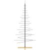 Julgran i metall med träfot svart vidaXL 180 cm – miniatyr 4