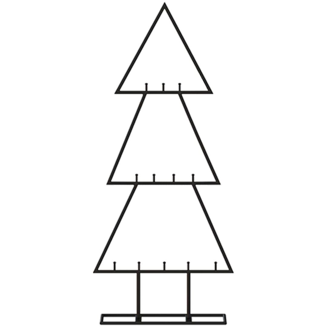 Julgran i metall svart vidaXL 60 cm – bild 3
