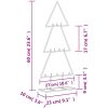 Julgran i metall svart vidaXL 60 cm – miniatyr 7