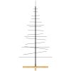 Julgran i metall träbas svart vidaXL 150 cm – miniatyr 4