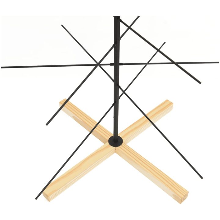 Julgran i metall träbas svart vidaXL 150 cm – bild 6