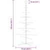 Julgran i metall träbas svart vidaXL 150 cm – miniatyr 7