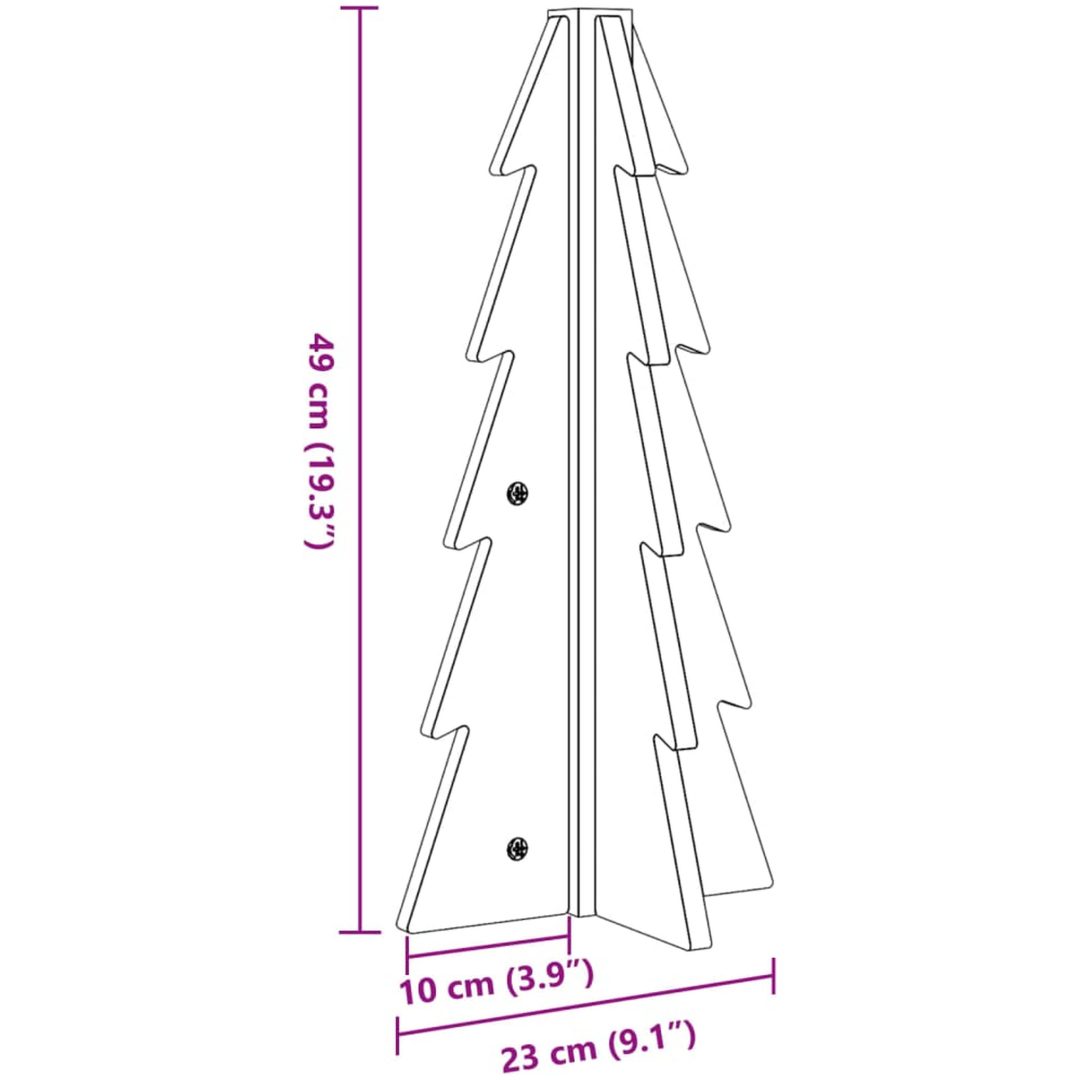 Julgran i trä 180 cm massiv furu vidaXL 49 cm – bild 8