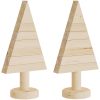 Julgran i trä 2 st 30 cm massiv furu vidaXL – miniatyr 2