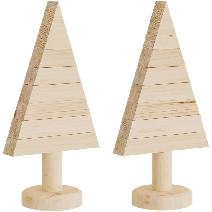 Julgran i trä 2 st 30 cm massiv furu vidaXL – bild 2