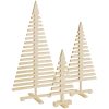 Julgran i trä för dekoration 3 st massiv furu vidaXL 60/90/120 cm – miniatyr 2
