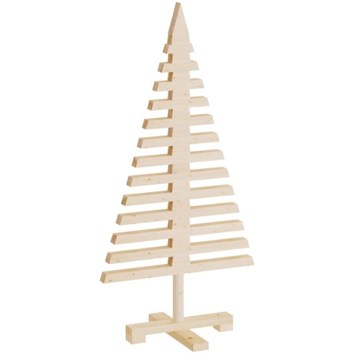 Julgran i trä för dekoration 3 st massiv furu vidaXL 60/90/120 cm – bild 5