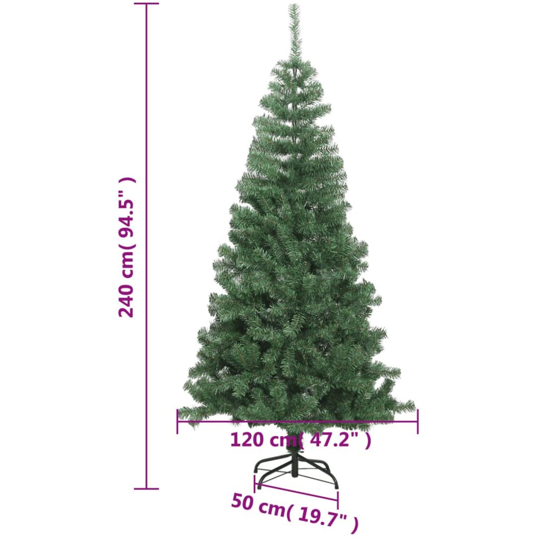 Julgran konstgjord L 240 cm grön vidaXL 240 x 120 cm – bild 6