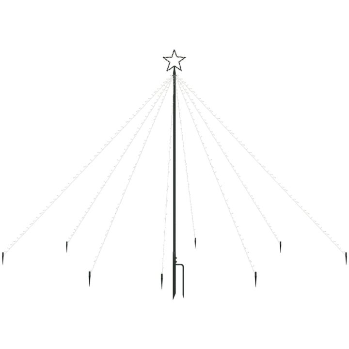 Julgran LED inomhus/utomhus 400 lysdioder 2,5 m vidaXL 250 x 70 cm – bild 2