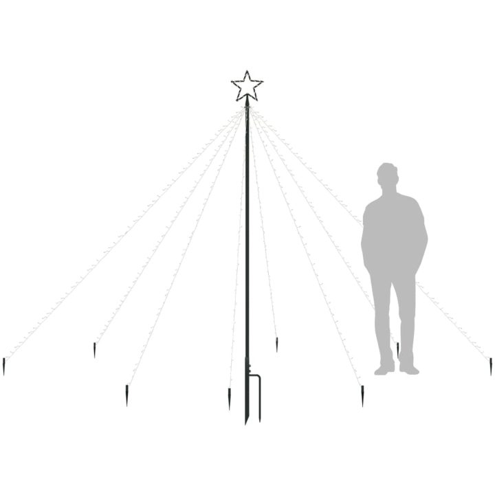 Julgran LED inomhus/utomhus 400 lysdioder 2,5 m vidaXL 250 x 70 cm – bild 7