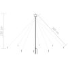 Julgran LED inomhus/utomhus 400 lysdioder 2,5 m vidaXL 250 x 70 cm – miniatyr 8
