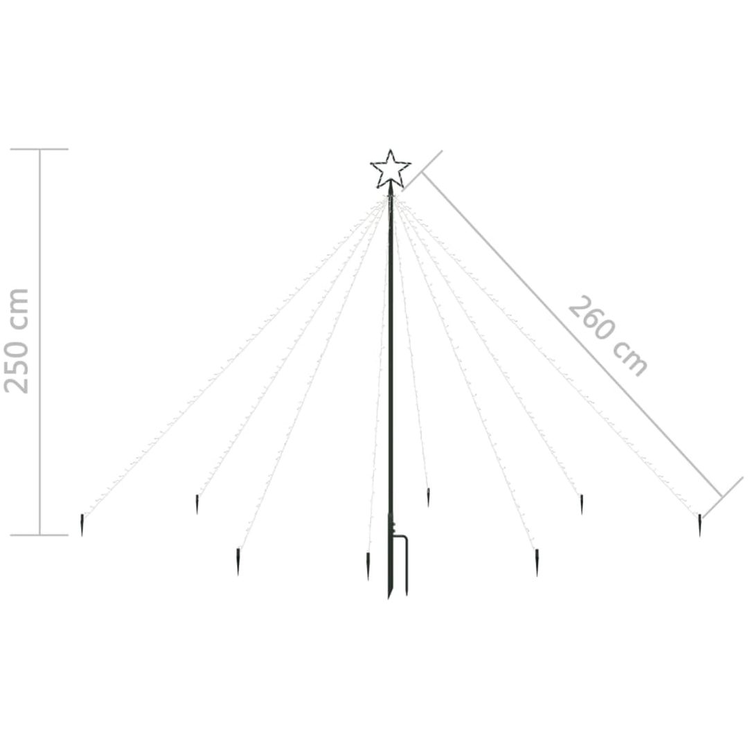 Julgran LED inomhus/utomhus 400 lysdioder 2,5 m vidaXL 250 x 70 cm – bild 8