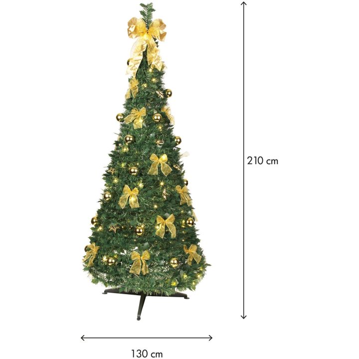 Julgran med LED Pop-up-tree Grön Star Trading 185 cm / Gul – bild 4