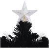 Julgran med LED-snöflingor svart 120 cm fiberoptik vidaXL 120 x 60 cm – miniatyr 7