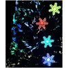 Julgran med LED-snöflingor svart 150 cm fiberoptik vidaXL 150 x 70 cm – miniatyr 6