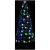 Julgran med LED-snöflingor svart 210 cm fiberoptik vidaXL 210 x 90 cm – miniatyr 3