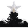 Julgran med LED-snöflingor svart 210 cm fiberoptik vidaXL 210 x 90 cm – miniatyr 7