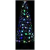 Julgran med LED-snöflingor svart 240 cm fiberoptik vidaXL 240 x 105 cm – miniatyr 3