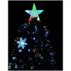Julgran med LED-snöflingor svart 240 cm fiberoptik vidaXL 240 x 105 cm – miniatyr 4