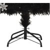 Julgran med LED-snöflingor svart 240 cm fiberoptik vidaXL 240 x 105 cm – miniatyr 8