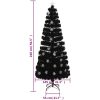 Julgran med LED-snöflingor svart 240 cm fiberoptik vidaXL 240 x 105 cm – miniatyr 9