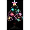 Julgran med LED-snöflingor svart 64 cm fiberoptik vidaXL 64 x 35 cm – miniatyr 3