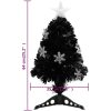 Julgran med LED-snöflingor svart 64 cm fiberoptik vidaXL 64 x 35 cm – miniatyr 9