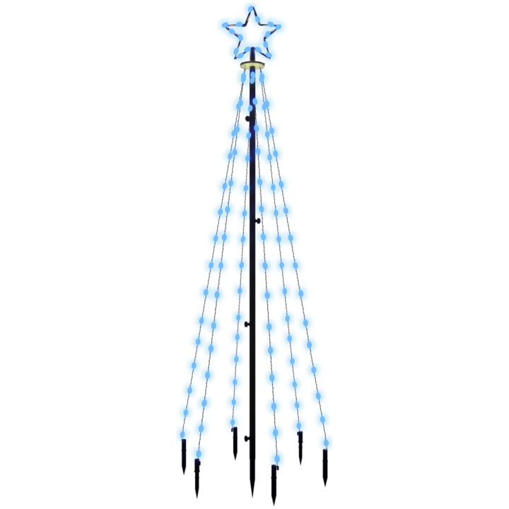 Julgran med markspett 108 blåa lysdioder 180 cm vidaXL 180 x 70 cm – bild 2