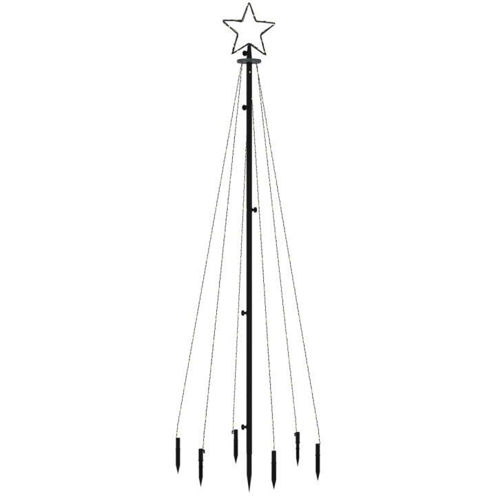 Julgran med markspett 108 blåa lysdioder 180 cm vidaXL 180 x 70 cm – bild 3