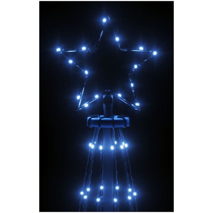 Julgran med markspett 108 blåa lysdioder 180 cm vidaXL 180 x 70 cm – bild 5