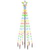 Julgran med markspett 108 färgglada lysdioder 180 cm vidaXL 180 x 70 cm – miniatyr 2