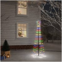 Julgran med markspett 108 färgglada lysdioder 180 cm vidaXL