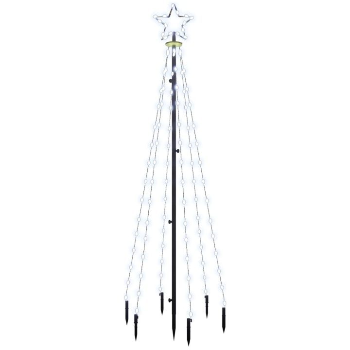 Julgran med markspett 108 kallvita lysdioder 180 cm vidaXL 180 x 70 cm – bild 2