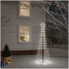 Julgran med markspett 108 kallvita lysdioder 180 cm vidaXL 180 x 70 cm – miniatyr 1