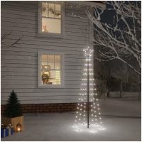 Julgran med markspett 108 kallvita lysdioder 180 cm vidaXL