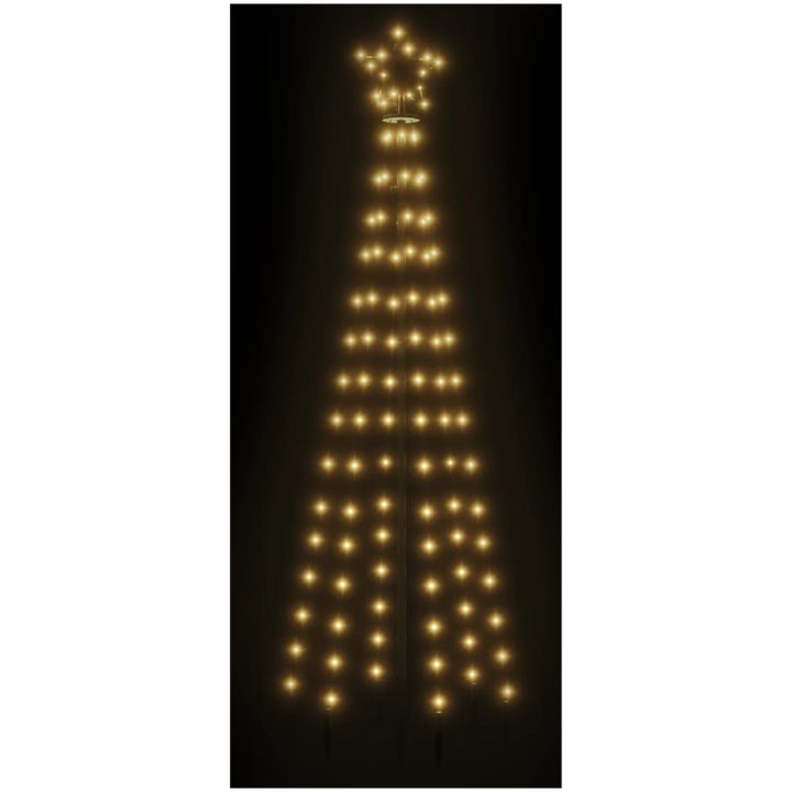 Julgran med markspett 108 varmvita lysdioder 180 cm vidaXL 180 x 70 cm – bild 4