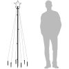 Julgran med markspett 108 varmvita lysdioder 180 cm vidaXL 180 x 70 cm – miniatyr 9