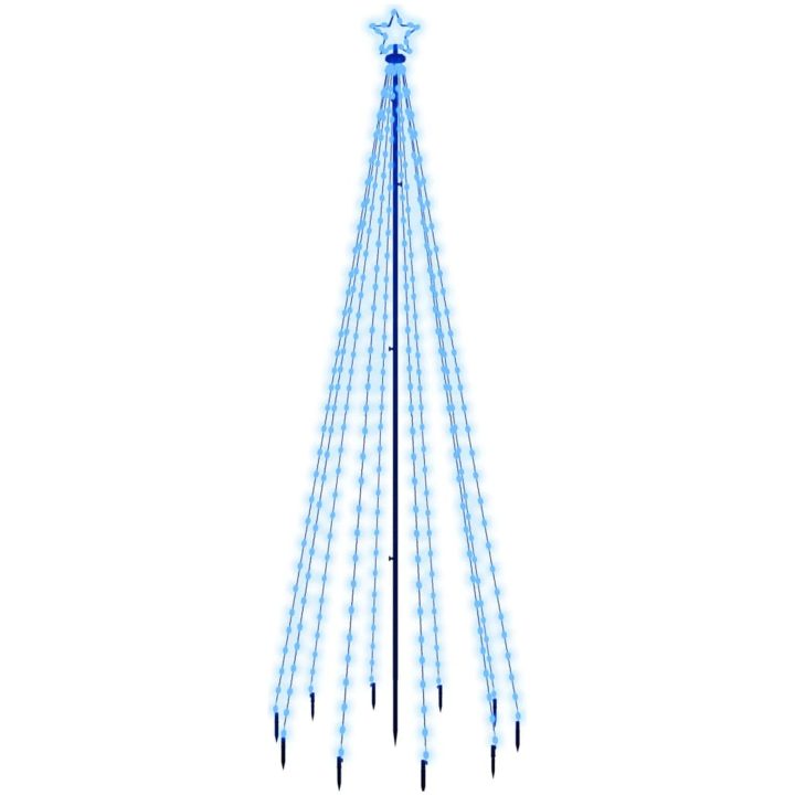Julgran med markspett 310 blåa lysdioder 300 cm vidaXL 300 x 100 cm – bild 2