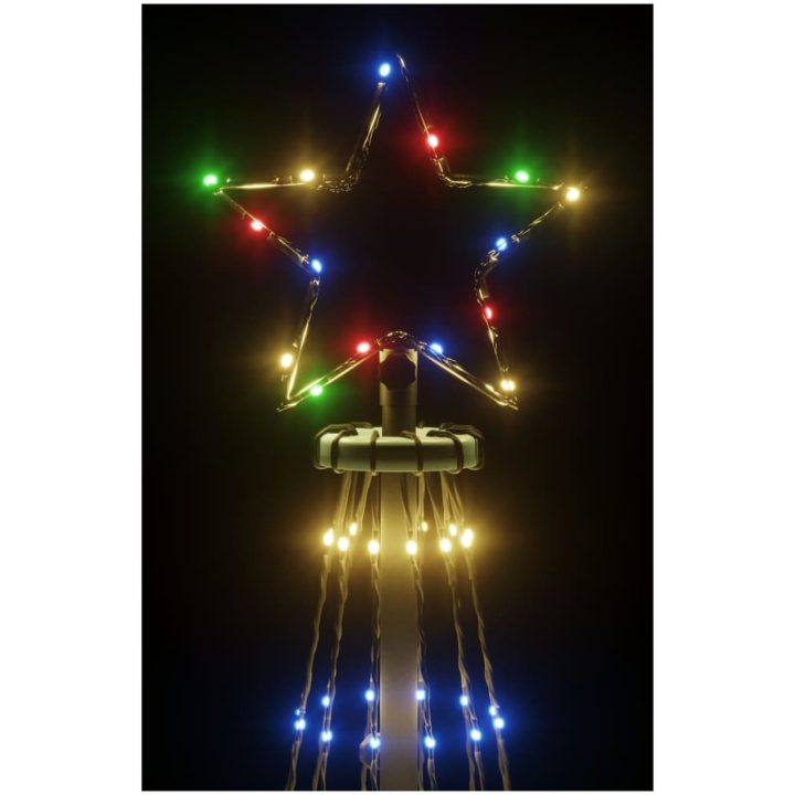 Julgran med markspett 310 färgglada lysdioder 300 cm vidaXL 300 x 100 cm – bild 5