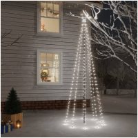 Julgran med markspett 310 kallvita lysdioder 300 cm vidaXL