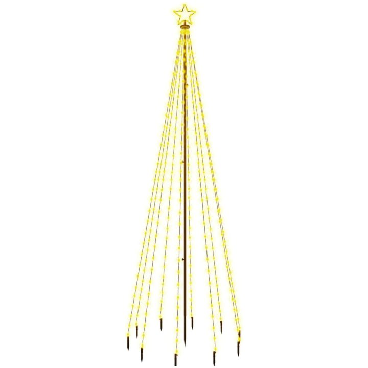 Julgran med markspett 310 varmvita lysdioder 300 cm vidaXL 300 x 100 cm – bild 2