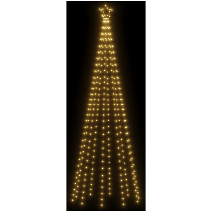 Julgran med markspett 310 varmvita lysdioder 300 cm vidaXL 300 x 100 cm – bild 4