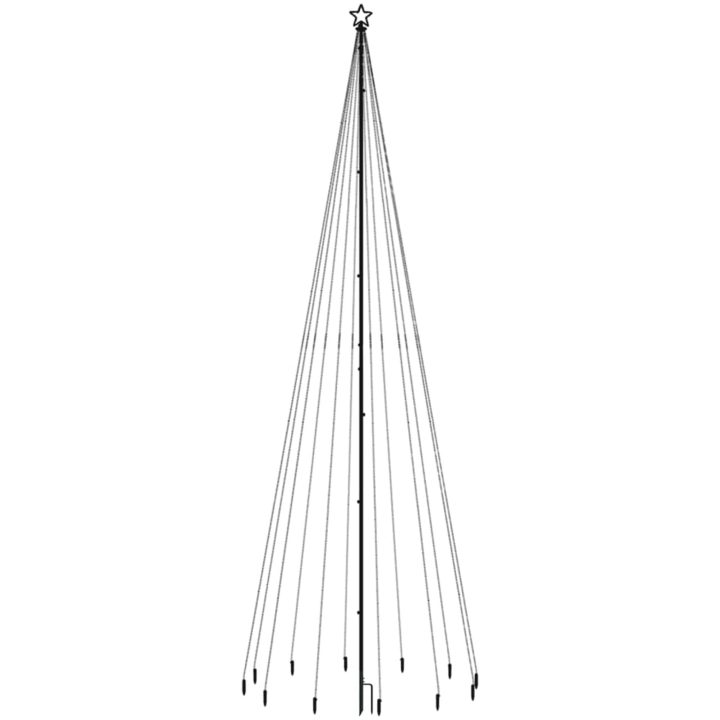 Julgran med markspett 732 färgglada lysdioder 500 cm vidaXL 500 x 160 cm – bild 3