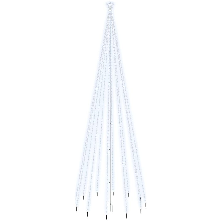 Julgran med markspett 732 kallvita lysdioder 500 cm vidaXL 500 x 160 cm – bild 2