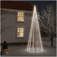 Julgran med markspett 732 kallvita lysdioder 500 cm vidaXL