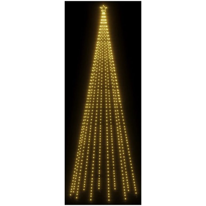 Julgran med markspett 732 varmvita lysdioder 500 cm vidaXL 500 x 160 cm – bild 4