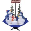 Julgran med snö och paraplybas blå 170 cm PVC vidaXL 170 x 105 cm – miniatyr 3